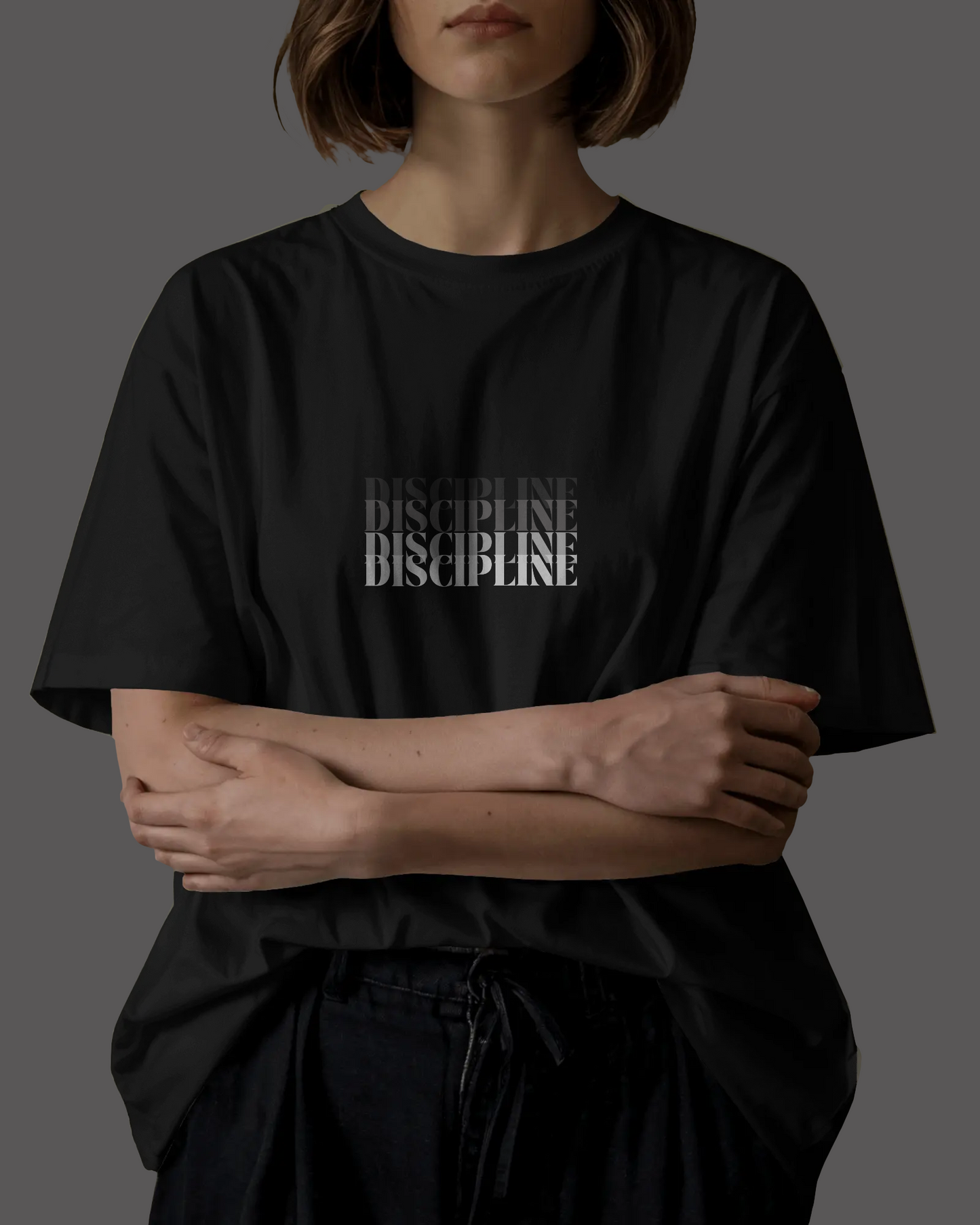 DISCIPLINE Oversized T-Shirt | Minimal Motivation Streetwear