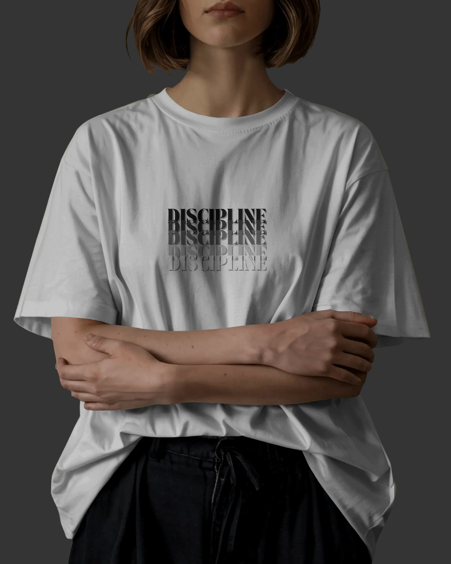 DISCIPLINE Oversized T-Shirt | Minimal Motivation Streetwear