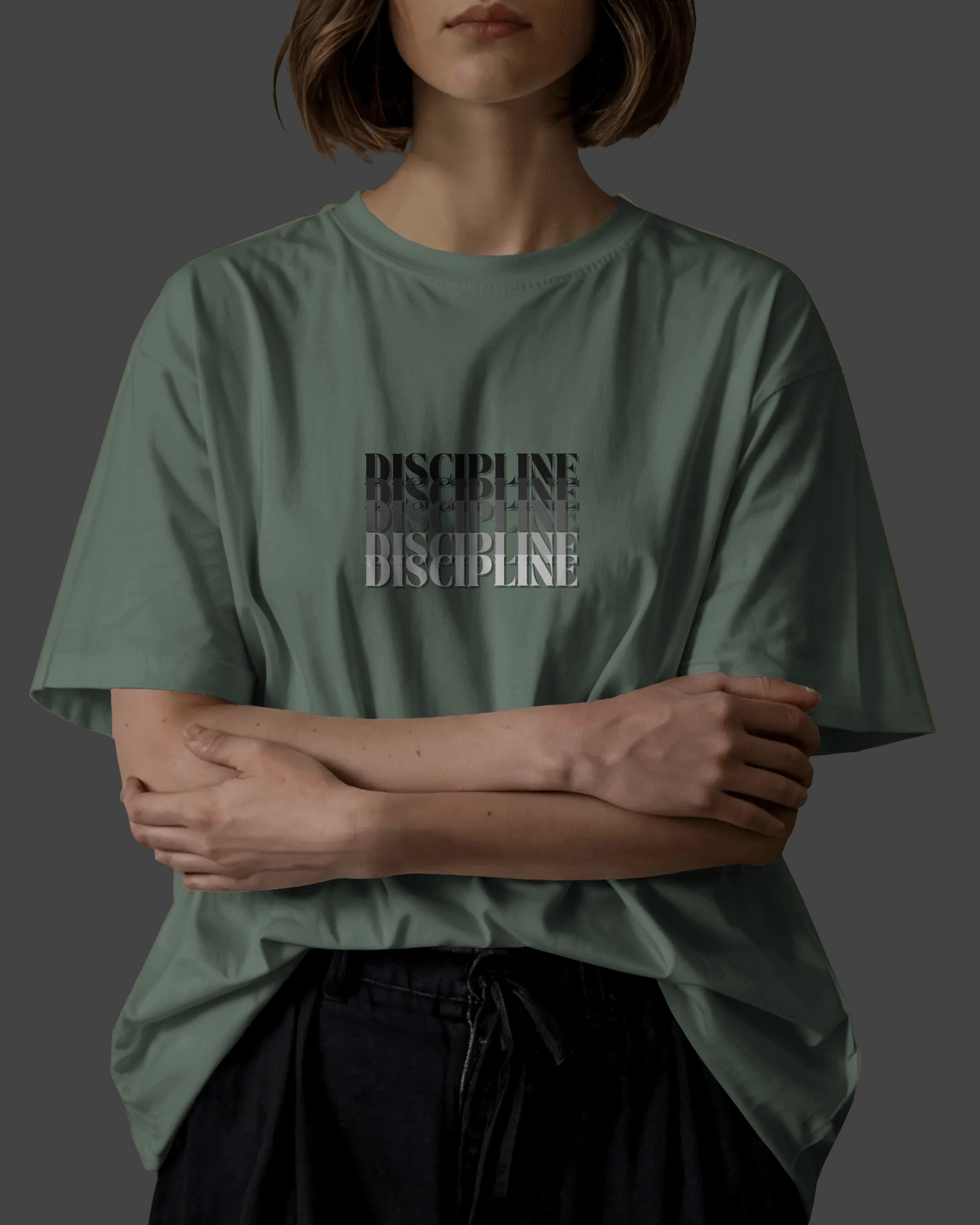 DISCIPLINE Oversized T-Shirt | Minimal Motivation Streetwear