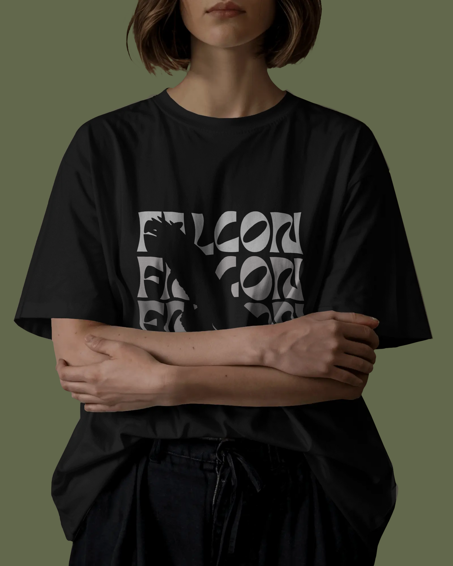WINGS OF POWER || FALCON OVERSIZED TEE