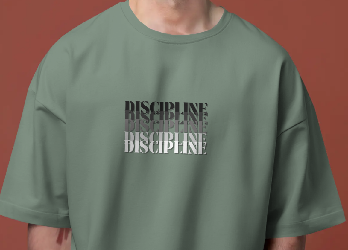DISCIPLINE Oversized T-Shirt | Minimal Motivation Streetwear