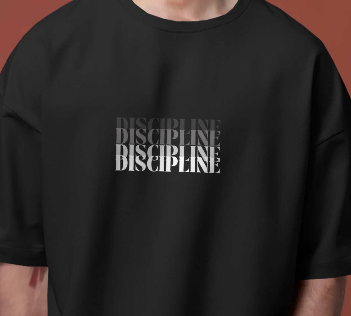 DISCIPLINE Oversized T-Shirt | Minimal Motivation Streetwear