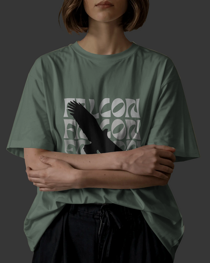 WINGS OF POWER || FALCON OVERSIZED TEE