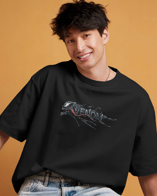 VENOM VIBE | Oversized Streetwear Tee – Dark Aesthetic Edition